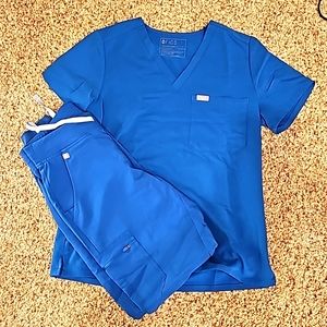 FIGS Royal Blue Top and Bottom